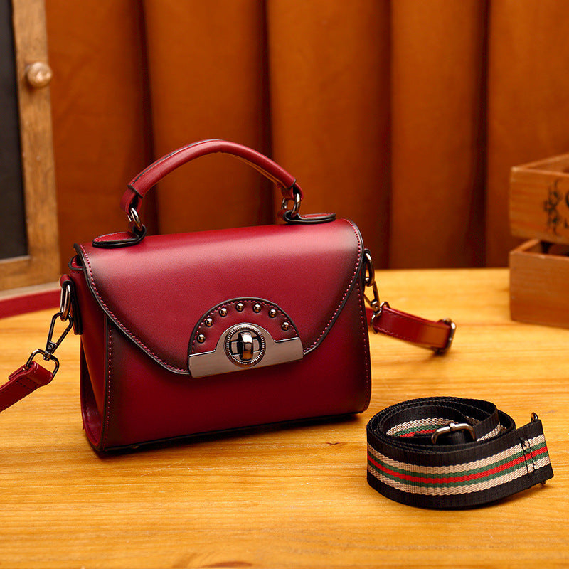 SMART SWWY Women Genuine Leather Mini Vintage Shoulder Bag