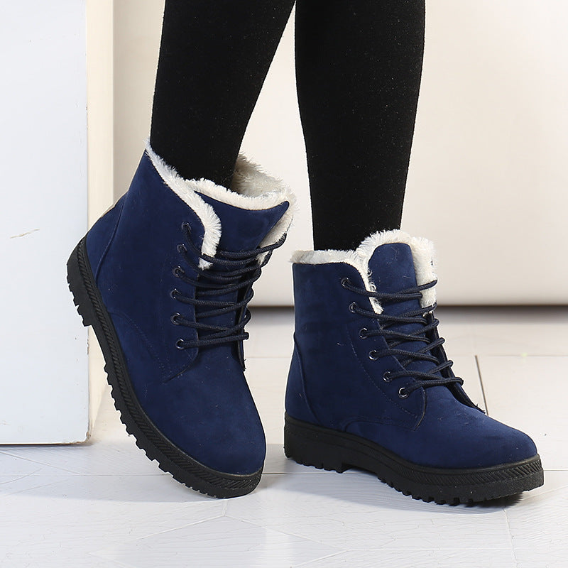 Winter Snow Boots With Warm Plush Ankle
