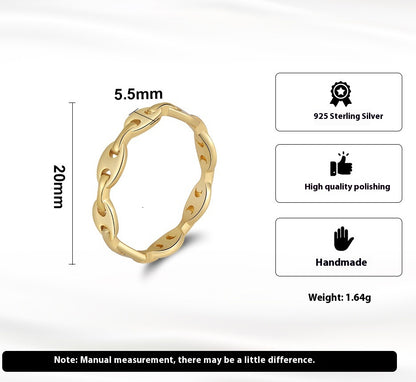 Index Finger Fashion Pig Nose-shaped Double Buckle Ring - 16th Avenue