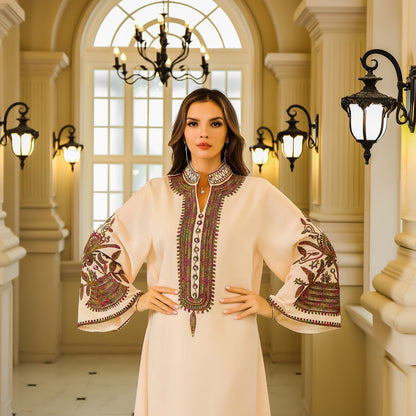 Fashion Muslim Rope Embroidered Robe - 16th Avenue