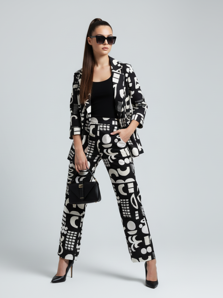 BYMANYC ® New York Watercolor Suit Set, Tribeca | BYMANYC ® New York - Women's Fashion - Women's Clothing - Suits & Sets - Pant Suits