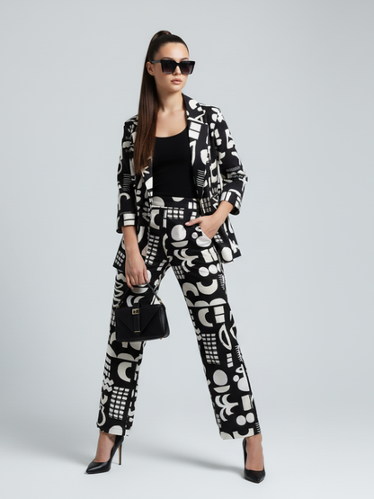 BYMANYC ® New York Watercolor Suit Set, Tribeca | BYMANYC ® New York - Women's Fashion - Women's Clothing - Suits & Sets - Pant Suits