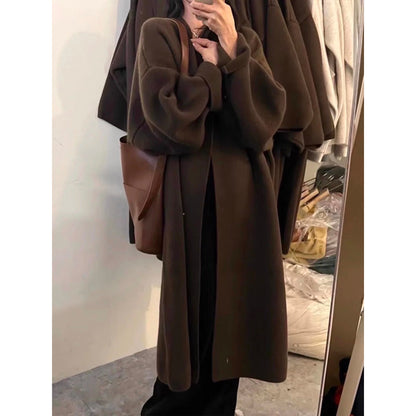 Women's Cardigan Loose Plus Size Fall Maxi Coat