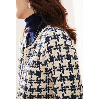 Houndstooth Small Fragrance Women's Jacket
