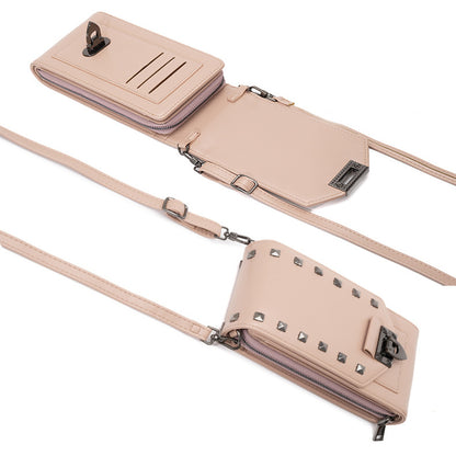 Rivet Design Shoulder Mobile Phone Crossbody Bag - 16th Avenue