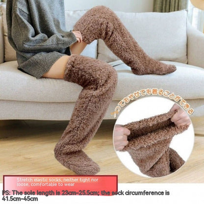 Over Knee High Fuzzy Long Fall Winter Indoor Socks