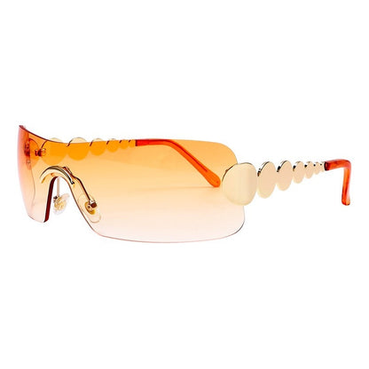 One Piece Rimless Outdoor Sunscreen Sunglasses Concave Styling - 16th Avenue