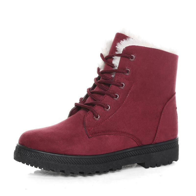 Winter Snow Boots With Warm Plush Ankle