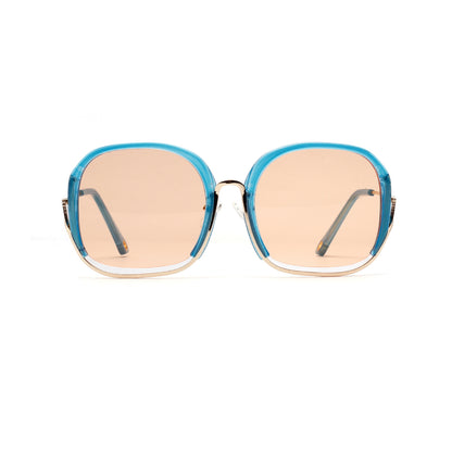 Colorful Fashionable Large Half Frame Sunglasses For Women - 16th Avenue