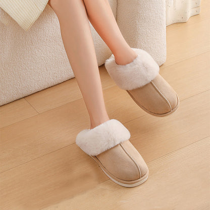 Winter Warm Plush Home Fur Slippers Women/Couple Soft lined - 16th Avenue