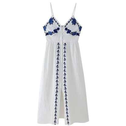 Women's Embroidered Slip Top Dress - 16th Avenue