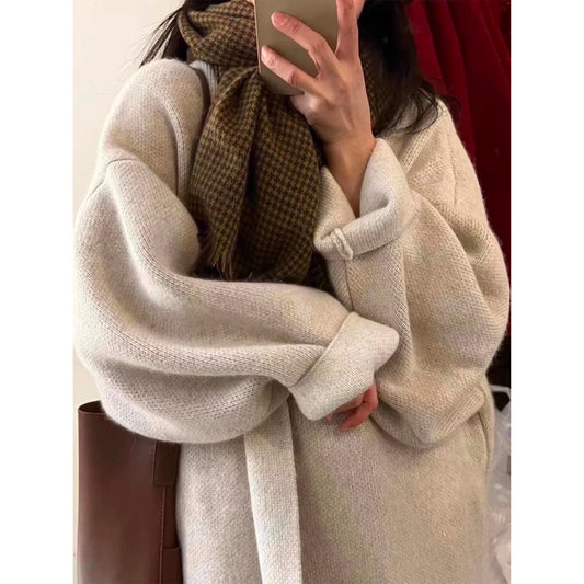 Women's Cardigan Loose Plus Size Fall Maxi Coat