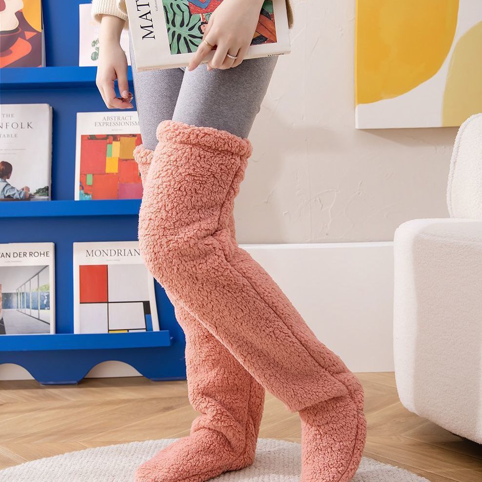 Over Knee High Fuzzy Long Fall Winter Indoor Socks