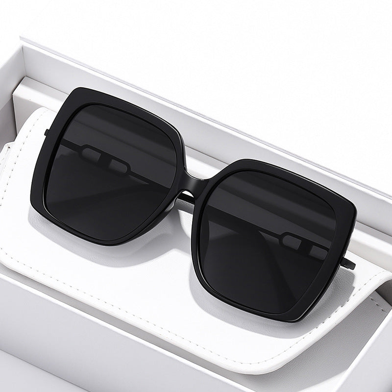 Large Metal Framed Driving Polarized Sunglasses