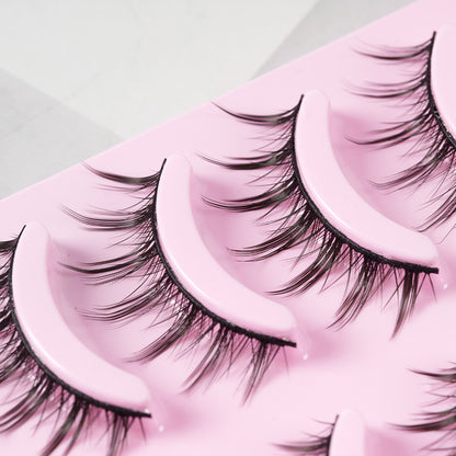 5 Pairs Manga Lashes New Arrival Anime Cosplay Natural Wispy Korean Makeup Artificial False Eyelashes - 16th Avenue