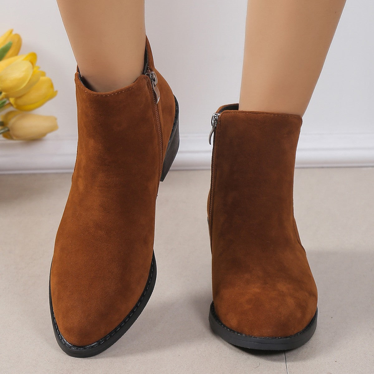 Women's Fashion Chelsea Ankle Boots With Side Zipper