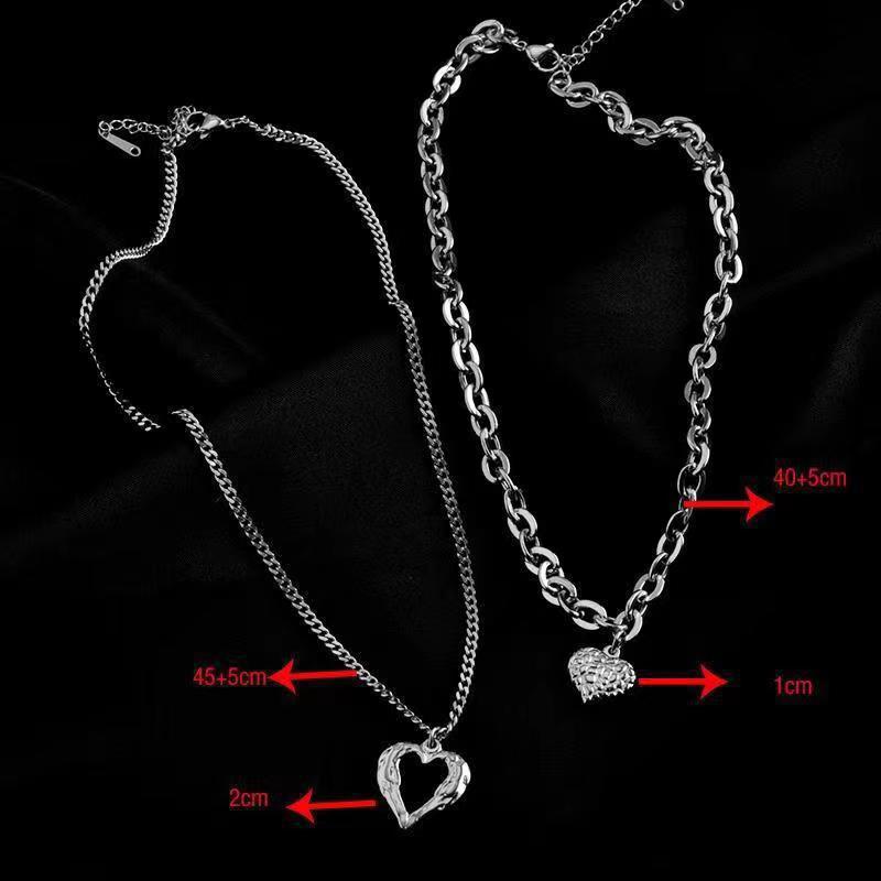 Titanium Steel Angel Wings Love Necklace With Irregular Folds - 16th Avenue
