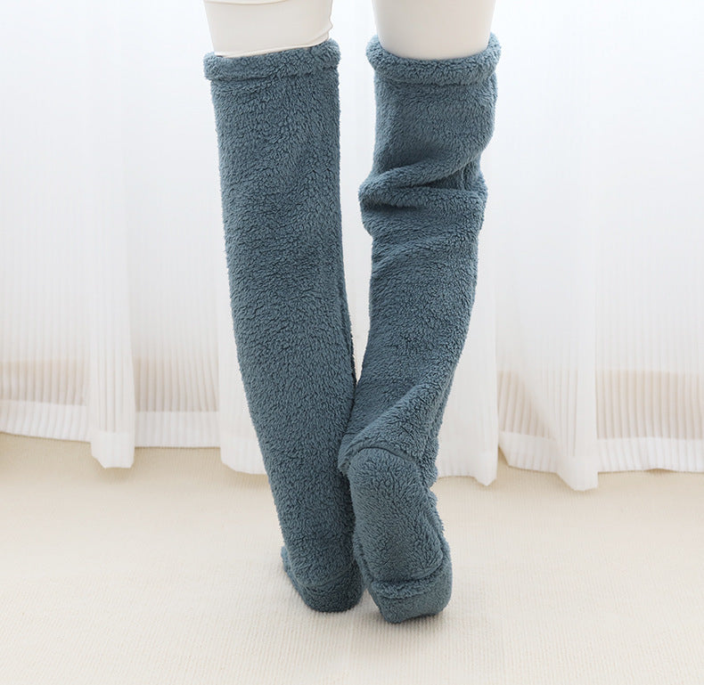 Over Knee High Fuzzy Long Fall Winter Indoor Socks