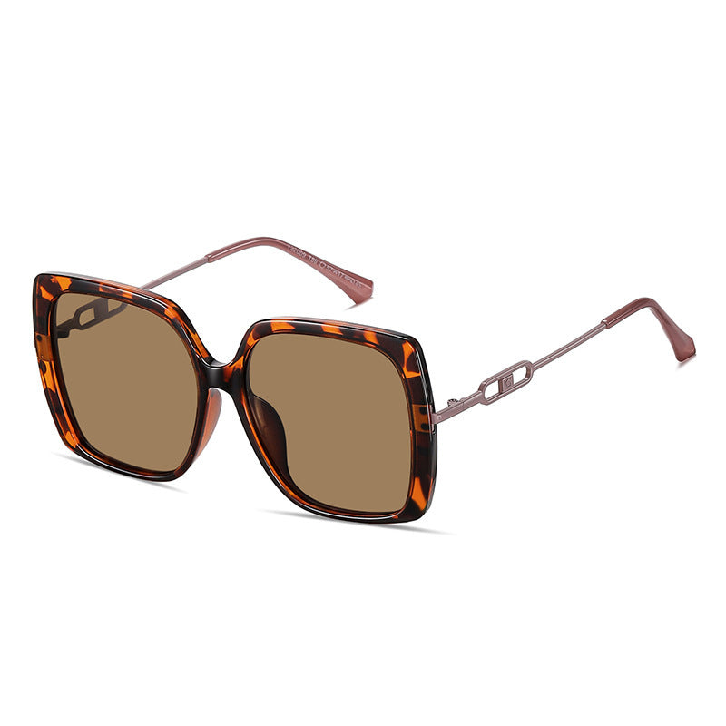 Large Metal Framed Driving Polarized Sunglasses