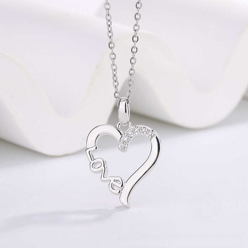 Creative Heart Design Titanium Steel LOVE Pendant Necklace - 16th Avenue