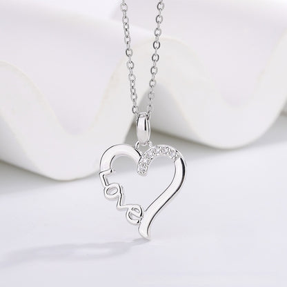 Creative Heart Design Titanium Steel LOVE Pendant Necklace - 16th Avenue
