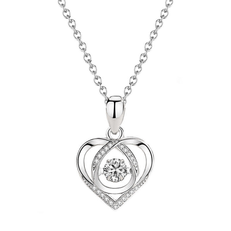 Women's Beating Heart Korean-style Valentine's Day Gift Pendant Necklace - 16th Avenue