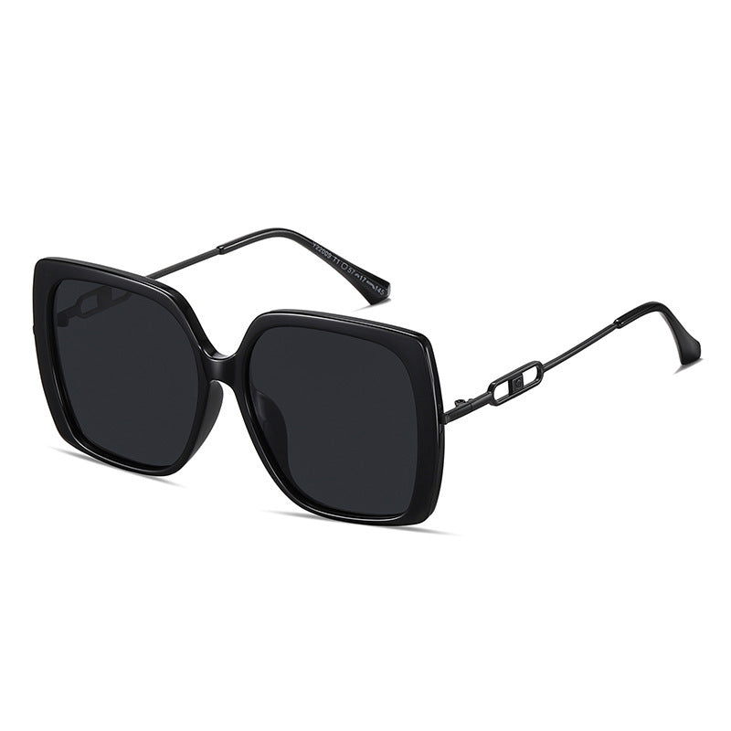 Large Metal Framed Driving Polarized Sunglasses