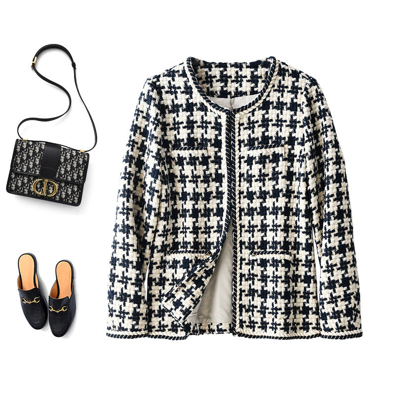 Houndstooth Small Fragrance Women's Jacket