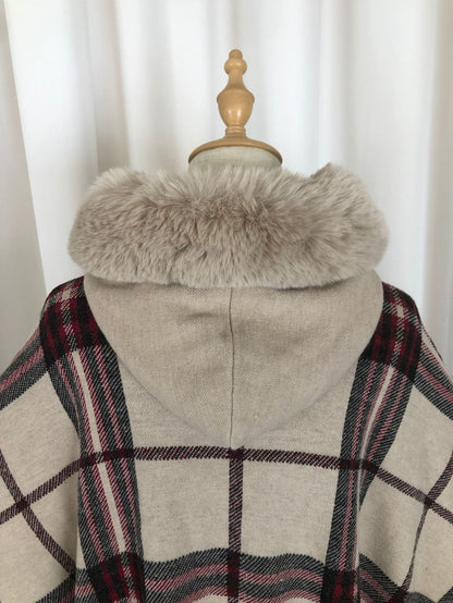 Fringe Cardigan Plaid Shawl Sweater Dress - 16th Avenue