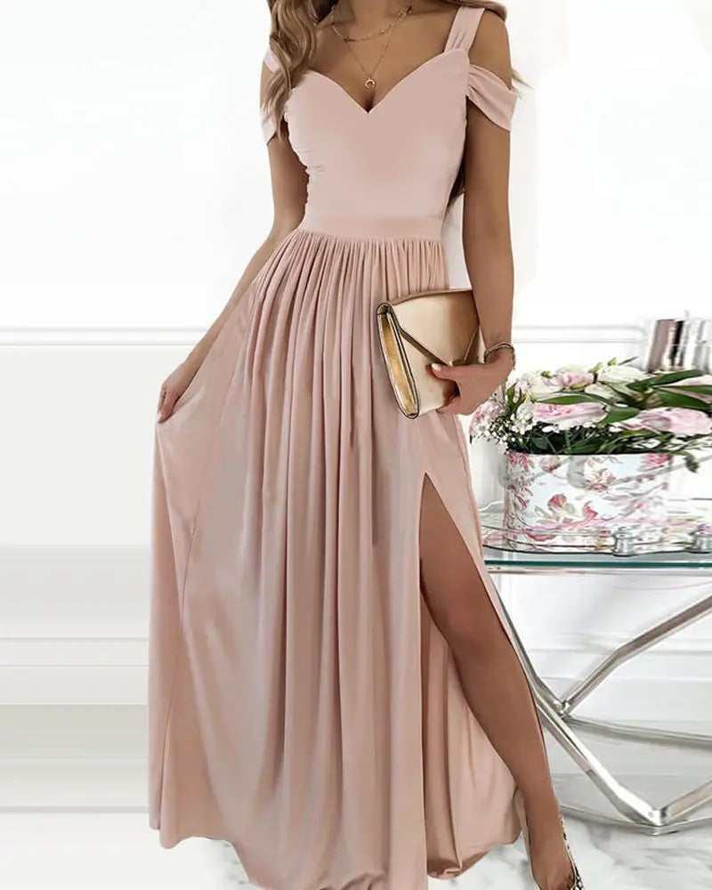 Long Floor Length Elegant Greek Style Pleated Dress - 16th Avenue