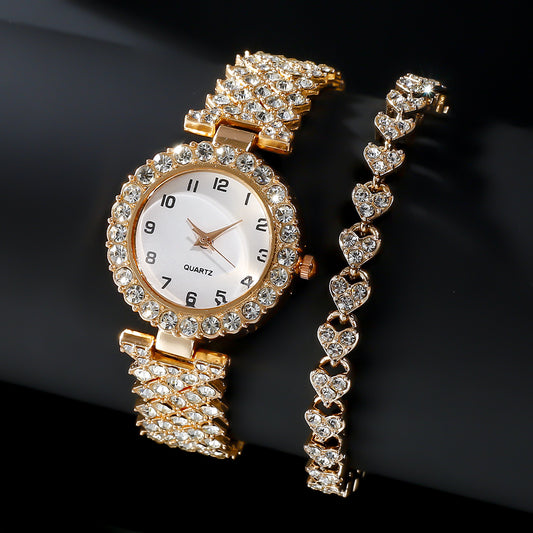 Fashion 2pcs Luxury Women's Quartz Wristwatch with Alloy Bracelet - 16th Avenue