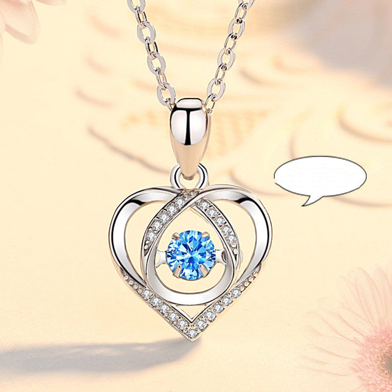 Women's Beating Heart Korean-style Valentine's Day Gift Pendant Necklace - 16th Avenue