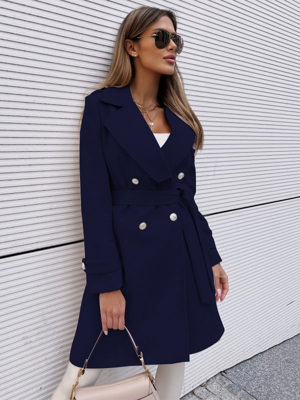 Autumn And Winter Woolen Women's Coat