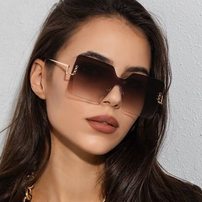 New Large Frame Square Sunglasses For Women - 16th Avenue