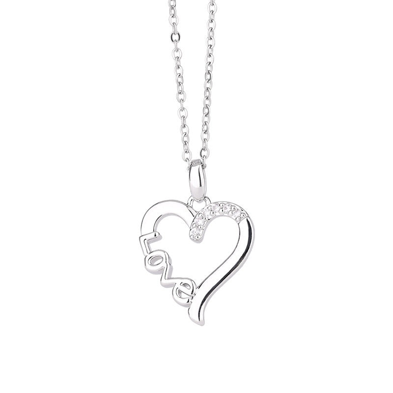 Creative Heart Design Titanium Steel LOVE Pendant Necklace - 16th Avenue