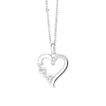Creative Heart Design Titanium Steel LOVE Pendant Necklace - 16th Avenue