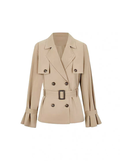16th Avenue Slim Double-Breasted Long Trench Coat - Women's Fashion - Women's Clothing - Jackets & Coats - Jackets