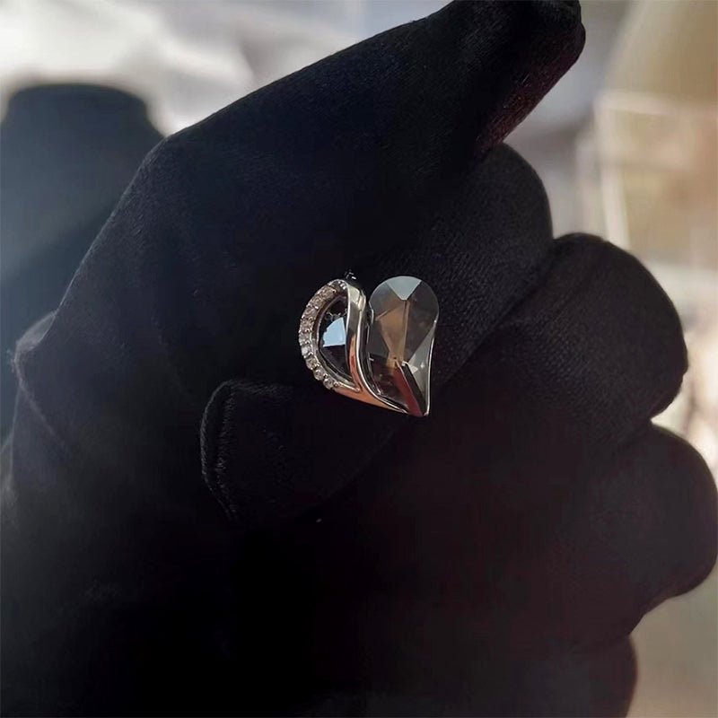 Women's 925 Sliver Heart Shaped Geometric Clavicle Chain Necklace - 16th Avenue