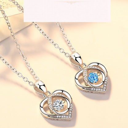 Women's Beating Heart Korean-style Valentine's Day Gift Pendant Necklace - 16th Avenue
