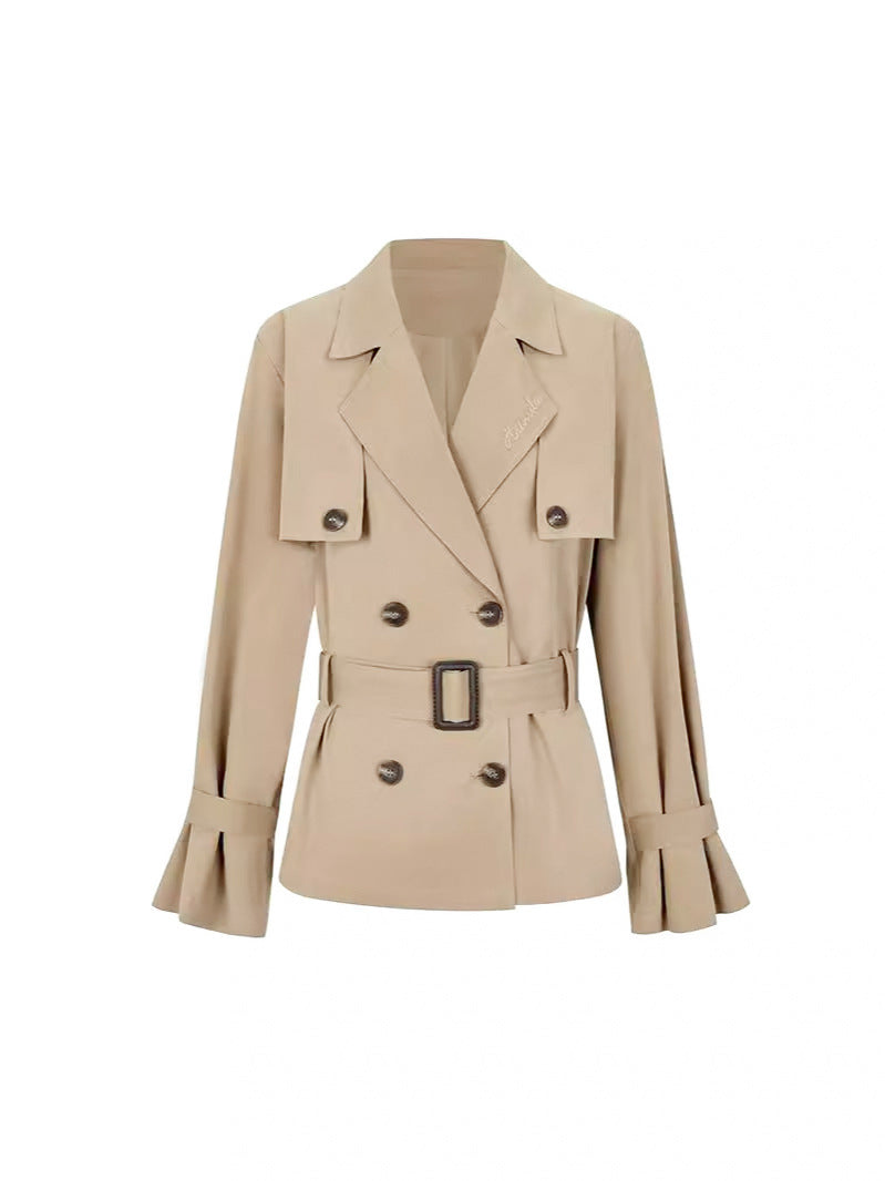 16th Avenue Slim Double-Breasted Long Trench Coat - Women's Fashion - Women's Clothing - Jackets & Coats - Jackets