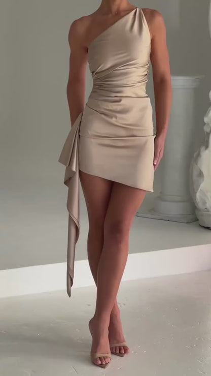 Sleeveless Mini Dress | One-Shoulder Mini Dress | 16th Avenue