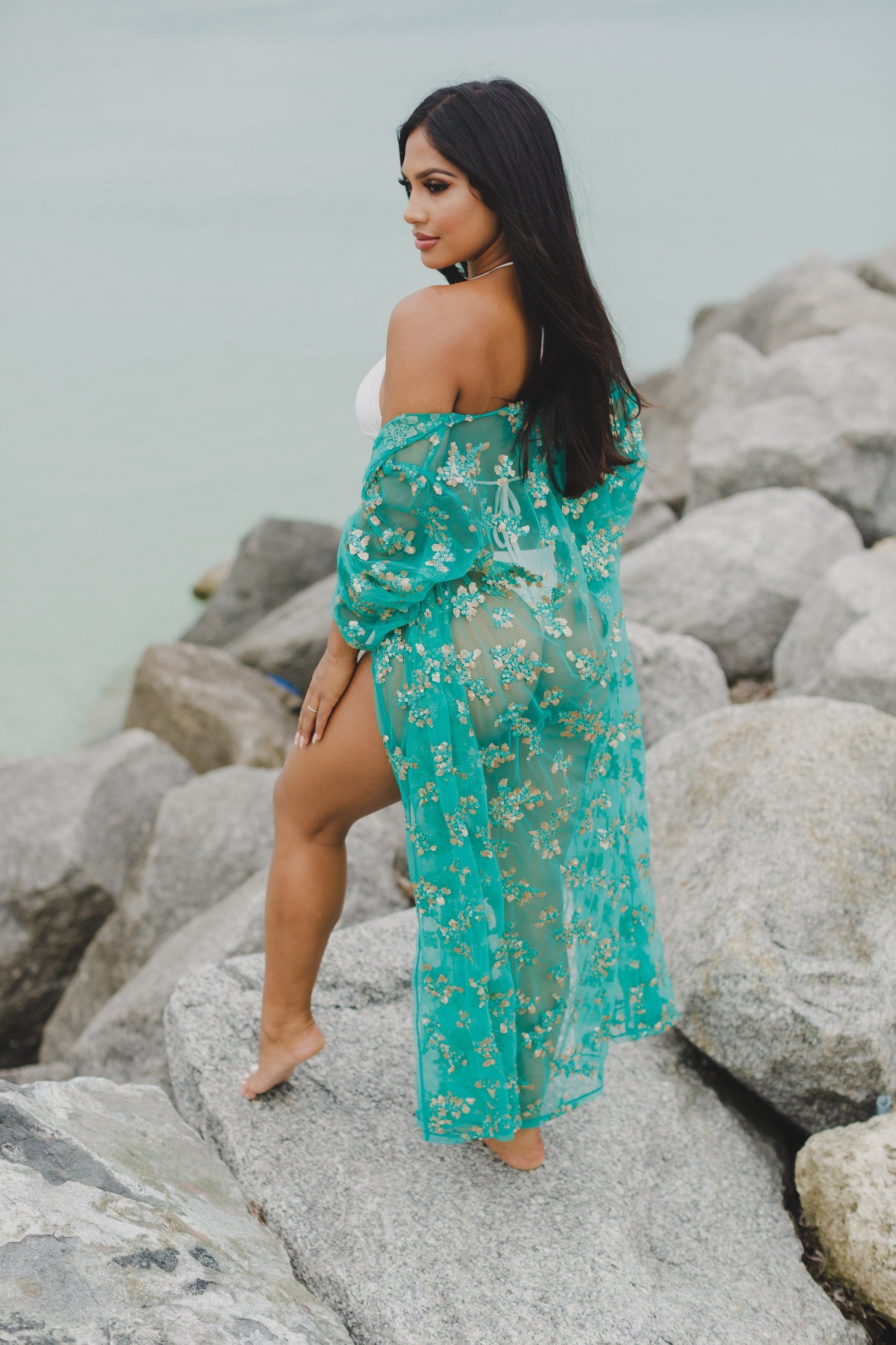 Sardinia Hand - Embroidered Beachwear Cover - up - 16th Avenue