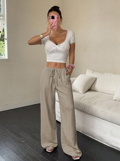 Women's Casual Versatile Wide Leg Pants - 16th Avenue